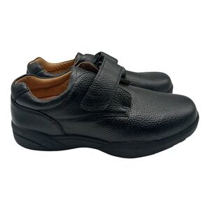Dr Comfort William‎ Shoes Mens Sz 14 W Black Leather Orthopedic Diabetic Slip On